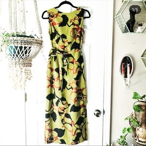 Vintage 70’s Hawaiian Print Maxi Dress